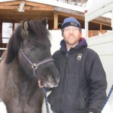 photo of Pete Praetorius with a horse
